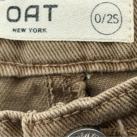 OAT New York Brown Barrel Jeans High Rise Cropped Balloon Leg Size 0 / 25 - Picture 6 of 6
